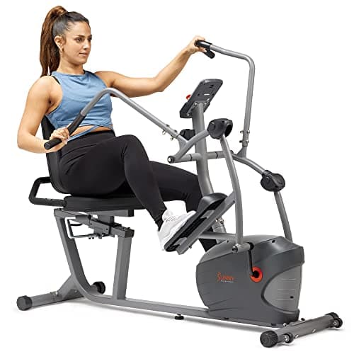 Sunny Health & Fitness Smart Recumbent Cross Trainer