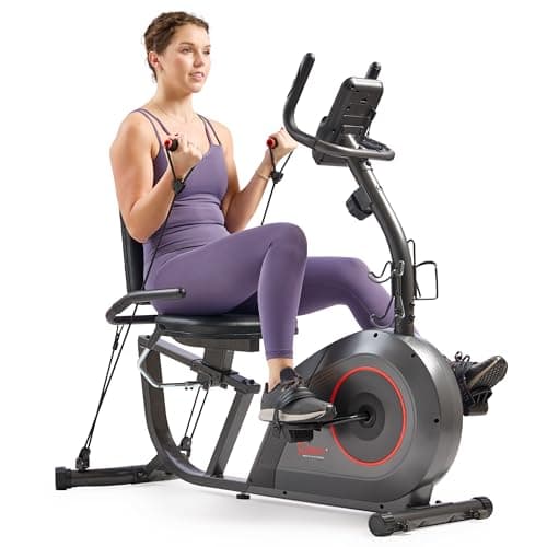 Sunny Health & Fitness Smart Recumbent Bike with Resistance Bands from Sunny Health & Fitness